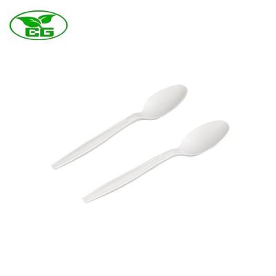 China Sustainable Disposable No Smell Peculiar Temperature Resistance Biodegradable Disposable Compostable Spoon Supplier for sale