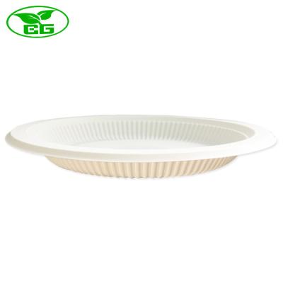 China China factory disposable cheap biodegradable no peculiar smell dispos cornstarch bioplast plate for sale