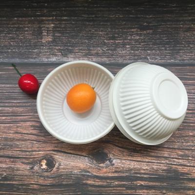 China Custom Disposable Chinese Biodegradable Cornstarch Ice Cream Soup Noodle Plastic Bowl for sale