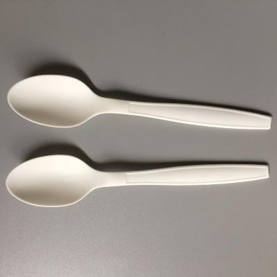 China Low MOQ Sustainable Plastic Disposable Cornstarch Compostable Teaspoon for sale