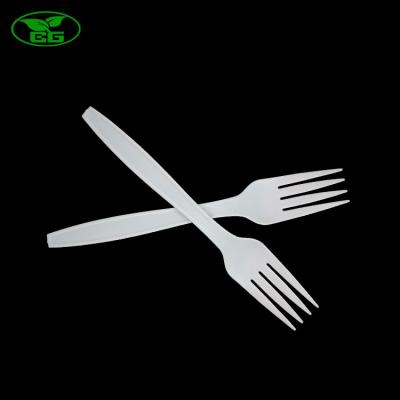 China Eco-Friendly Disposable Biodegradable Eco-Friendly Cornstarch Disposable Plastic Forks for sale