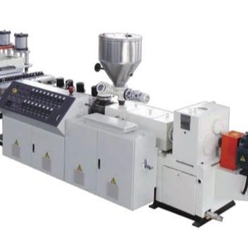 China Customized 80/156 Conical Twin Screw Extruder for PVC/PE/PP Profile Extrusion at Best for sale