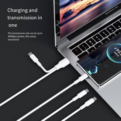 China Wholesale High Quality Power Bank 3 In 2 USB Cable 5 In 1 Type C Multi Function Data Cable USB A Fast Charging Cable for sale