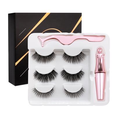 China Long Eyelashes 5D Eyeliner Kit Natural Soft Lengths Magnetic Different Densities Fluffy Useful Magnetic Eyelashes Kit for sale