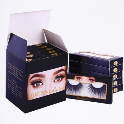 China Full Volume Mink Eyelashes High Quality 25MM 6D Soft Cotton OEM Tresluce Customized Fur Mink Eyelashes Eye Makeup for sale