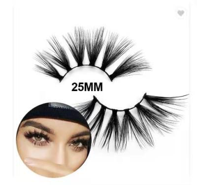 China Mink Fluffy Lashes 25MM 6D Volume Faux Tresluce Thick Flexible Full Fur Mink Blooming Eyelashes OEM Seller for sale