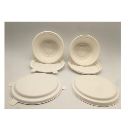 China Custom Color Degradable Flat Small Soup Dinner Biodegradable Food Containers Manufacturers for sale