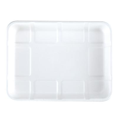 China Degradable Environmental Friendly Degradable Pulp Tray Bagasse Disposable Plate for sale