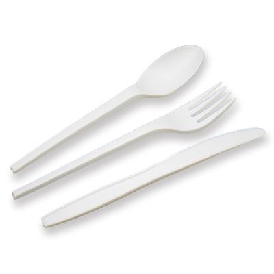 China P4 Special Hot Selling Disposable Biodegradable Spoon Knife Fork Fully Degradable Spoon Disposable Tableware for sale