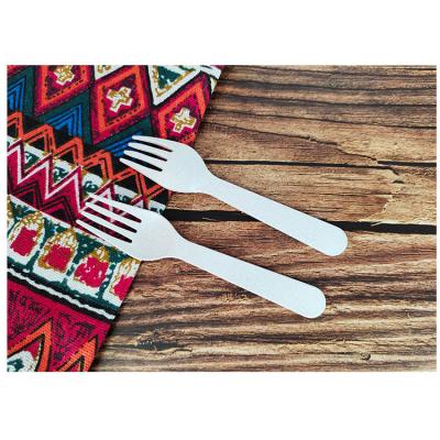 China High & Low Temperature Compostable Disposable Fork PLA PBAT PBS Bamboo Powder & Resistance Certified Biodegradable 6 INCH Eco-Friendly Cutlery for sale