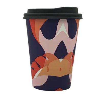 China Customized Large Biodegradable Coffee Mugs Disposable For Various Drinks Coffee Takeouts Plastic Coffee Cup Travel Cup With Lid for sale