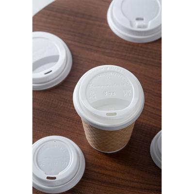 China Non Spill Environmental Protection True Color Polylactic Acid Disposable Coffee Cup Lid for sale