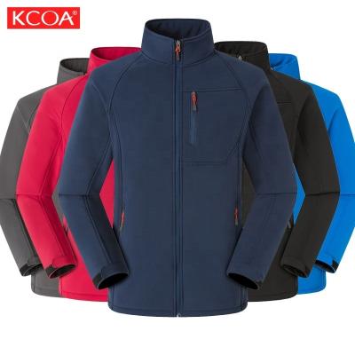 China Custom Logo Breathable 100% Polyester Wind Breaker Outdoor Hunting Zipper Up Winter Fleece Softshell Thermal Jackets Men for sale