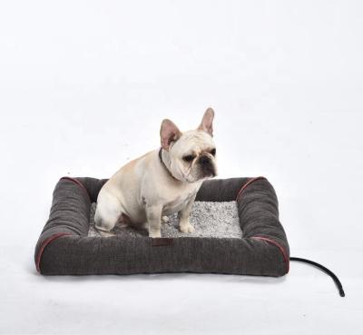 China New Winter Sustainable Custom Warm Self-Heating Fabric Electric Covering Petstar Dog Cushion Heated Bed for sale