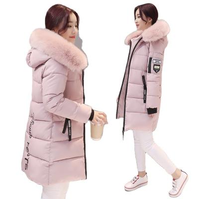 China 2022 Breathable Winter Stripper Ladies Warm Cotton-padded Hooded Women Winter Jackets Down Jackets Women Long Coats for sale