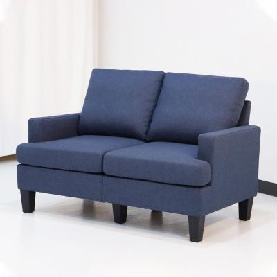 China Living Room Sofas JBMEON Memory Foam 2 Seater Sofa Upholstered Loveseat in Navy Blue Fabric Sofa Chair for sale