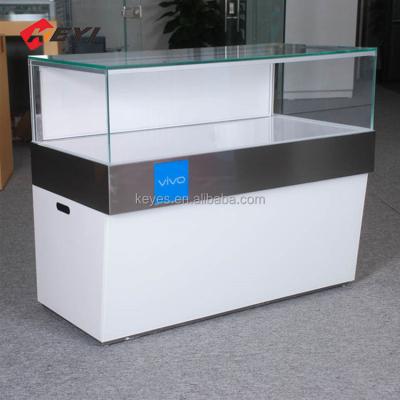 China Eco-friendly Customized Logo Mobile Phone Led Light Cell Phone Display Showcase Glass Cabinet for sale