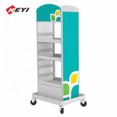 China Supermarkets New Design Pharmacy Store Floor Pharmacy Racks Shelves Metal Medical Display Racks For Pharmacy for sale