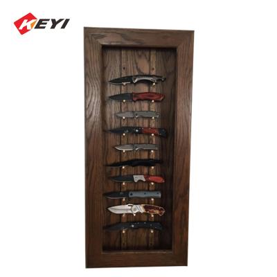 China Eco - Friendly Customized Wooden Knife Display Rack Display Stand For Knife for sale