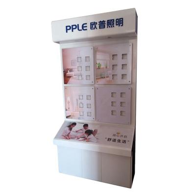 China Durable wooden display stand for push button switch, wall switch socket display rack for sale