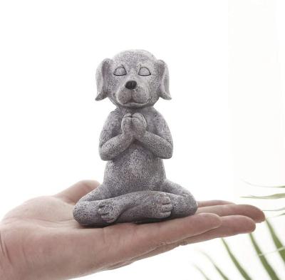 China Europe Indoor Yoga Dog Resin Statuette Garden Statue for sale