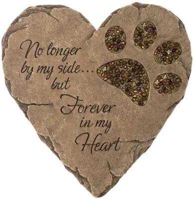 China Europe Resin Garden Heart Shaped Pet Memorial Stones for sale