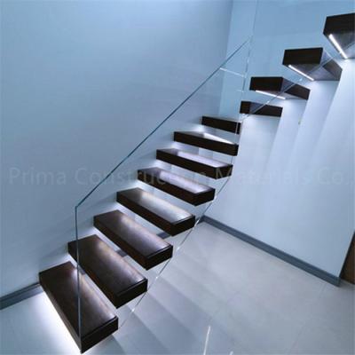 China High Quality Modern Hidden Staircase Design Narrow Aluminum And Wood Staircase for sale