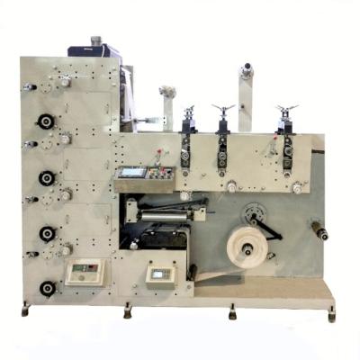 China Garment Shops 4 Color Printing Machine Flexo Label Printing And Slitting Machine for sale