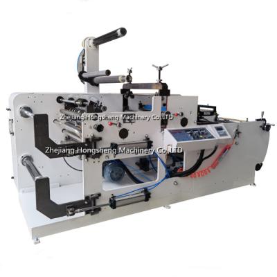 China Building Material Shops Adhesive Label Sticker Roll Cutting Machine Die Cutter Label Rotary Small Roll Cutting Machine for sale