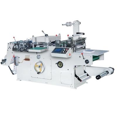 China Garment Shops Automatic Flat Lay Adhesive Label Die Cutting Machine for sale