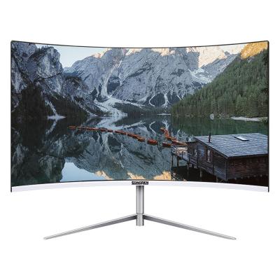 China Best OEM Curved Small Bulk White Full HD 75Hz Curved 23.8 inch 24inch Curved LED Desktop PC Computer Monitor 24