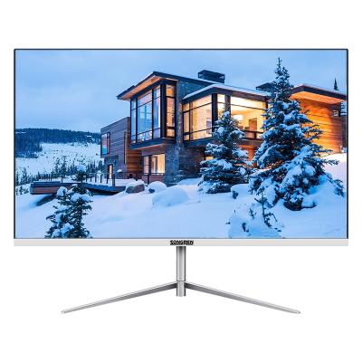 China Wholesale Custom Uncurved White Single Monitor LED 24 Inches 1920x1080 IPS OEM ODM LED 24Inch Flat Panel Computer PC Monitor From Guangzhou for sale