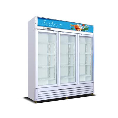 China Commercial Upright Display Glass Beer Fridge Beverage Refrigerator Beverage Refrigerator Single-temperature Upright Freezer for sale