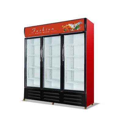 China Upright Glass Beverage Cooler Single-temperature Cooler Beer Fridge Freezer Commercial Display Fridge for sale