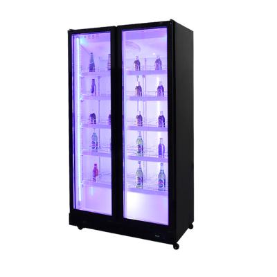 China Upright Single-temperature Display Commercial Refrigerator Beverage Refrigerator Showcase Refrigerator Cooler Glass Door Freezer for sale