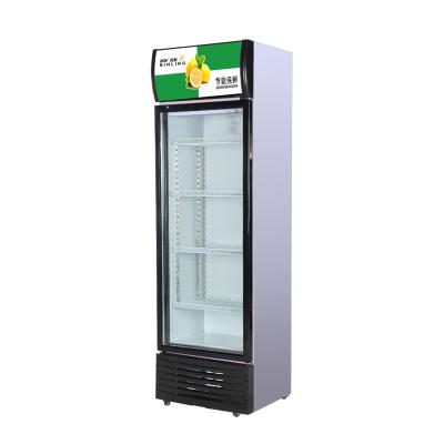 China Commercial Glass Beer Cooler Single-temperature Beverage Freezer Refrigerator Display Beverage Fridge Upright Food Display for sale