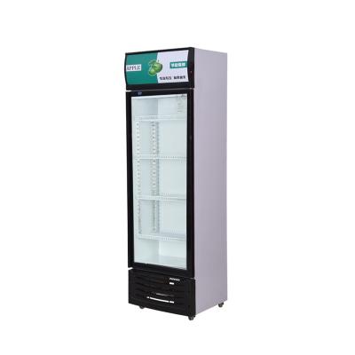 China Beverage Glass Upright Freezer Refrigerator Single-Temperature Door Cooler Commercial Beverage Beer Doors Show Refrigerators for sale