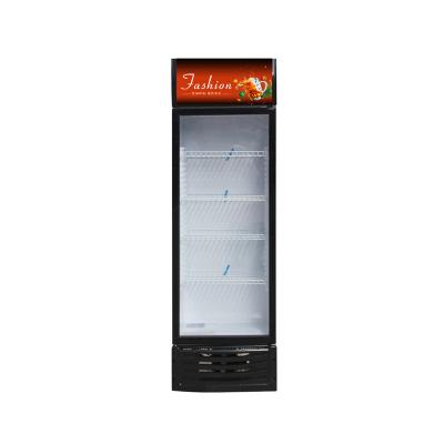 China Commercial Single-temperature Beer Fridge Display Beverage Cooler Upright Freezer Door Refrigerator Glass Beverage Fridge for sale