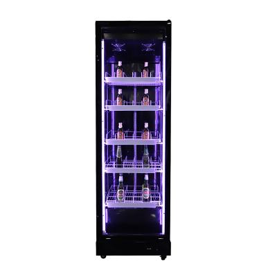 China Single-temperature Display Beverage Cooler Glass Upright Refrigerator Showcase Commercial Refrigerators Freezers for sale