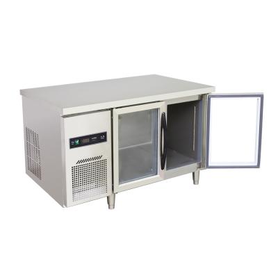 China Double-temperature kitchen freezer under worktable refrigerator cooler counter display sale refrigerator for sale