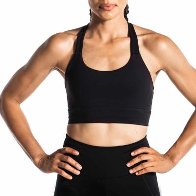 China Custom Breathable Your Own Design High Quality Nylon Spandex Yoga Yoga Fitness Women's Sports Bra for sale