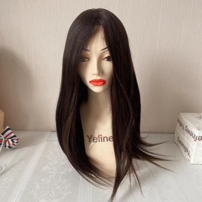 China Body Wave Ready To Ship Real Hair Lace Front Silk Top Wigs With Freestyle Parting for sale