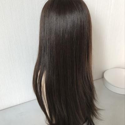 China Wholesale Straight Top Selling Jewish Lace Frontal Wigs Lace Top Wig Brown for sale