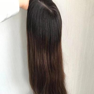 China #4 lace front hot brown rooting jewish wig long stock fashion body wave yefine wig for sale