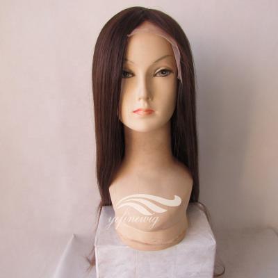 China High Quality Regular Silicone Base Straight Hair Long Layer Straight Hair Medical Wave Wigs for sale