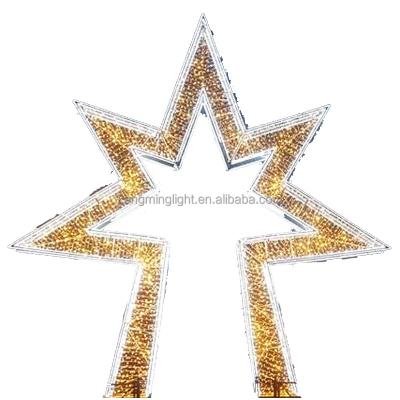 China Commercial hexagram star pentagon light decoration plaza display pattern star use star corridor hexagon for sale