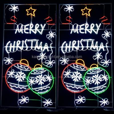 China 2D new 2d pattern string light KM-2D-0009 for decoration Christmas Merry Christmas word pattern light for sale