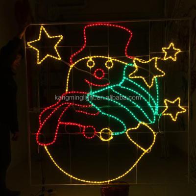 China iron or aluminum frame and led lights 2020 new design snowman star pattern for new year festival decoration dc24v lights BS plug for sale