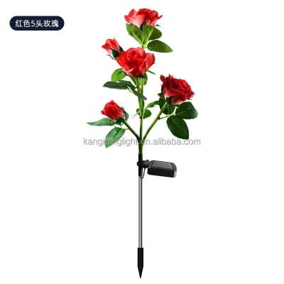 China Commercial Use Solar Flower Light Rose Garden Decorative for sale