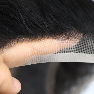 China China Sale Wigs Homens De Men's Custom Undetectable Full Lace Cap Low Density Mens Hairpiece Undetectable Silicon Human Wig for sale